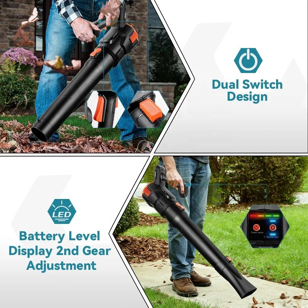 Tazeet Electric Rechargeable Powerful Cleaning leaf Blower - Tazeet.com