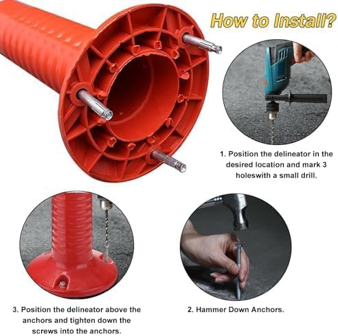TAZEET traffic safety bollard post dimensions and design