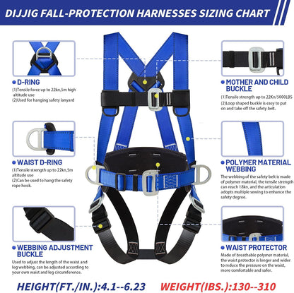 Blue full-body safety harness – gallery view 3