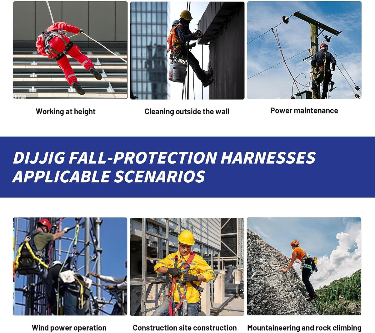 Blue full-body safety harness – gallery view 8