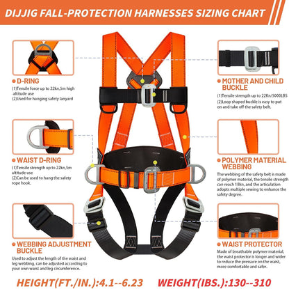 Orange full-body safety harness – gallery view 4