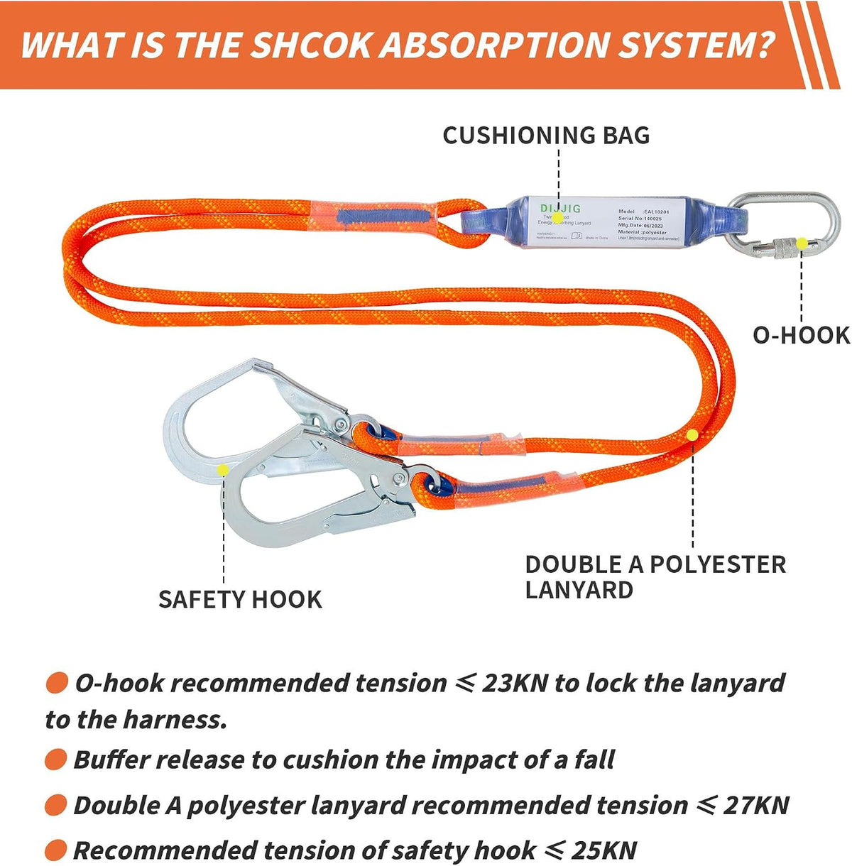 Orange full-body safety harness – gallery view 7