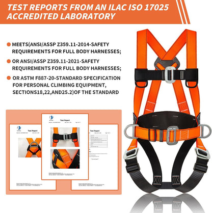 Orange full-body safety harness – gallery view 8
