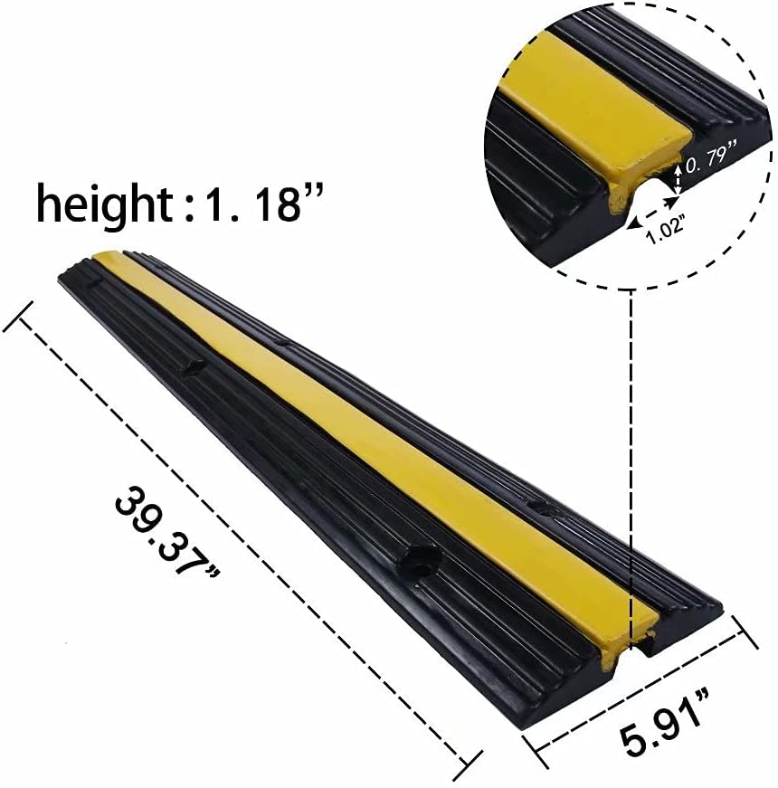 TAZEET heavy-duty rubber cable protector ramp — gallery view 2