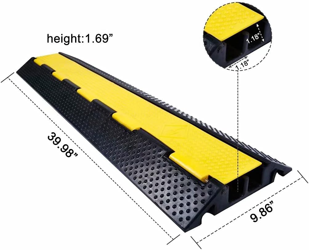 TAZEET heavy-duty rubber cable protector ramp — gallery view 9