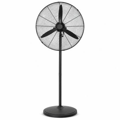 TAZEET industrial pedestal fan with metal stand and aluminum blades