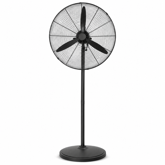 TAZEET industrial pedestal fan with metal stand and aluminum blades