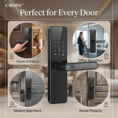TAZEET JP-S2 Wi-Fi biometric smart door lock – image 3