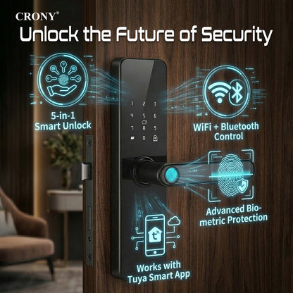 TAZEET JP-S2 Wi-Fi biometric smart door lock – image 8