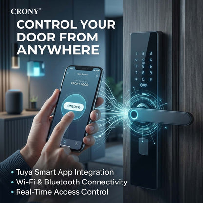 TAZEET MJ-18 Wi-Fi biometric smart door lock – image 2