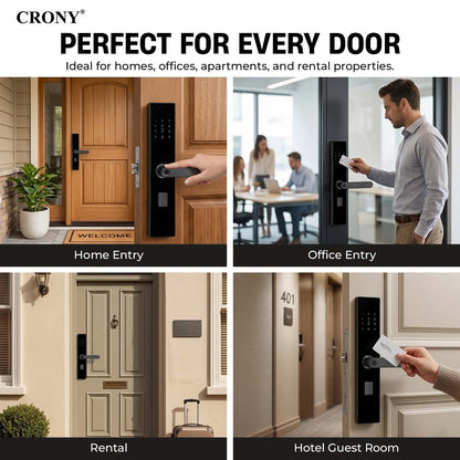TAZEET MJ-18 Wi-Fi biometric smart door lock – image 3