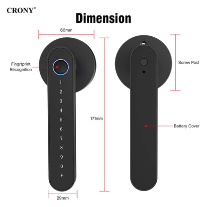 TAZEET MJ-S4-DD Bluetooth smart door lock – image 3