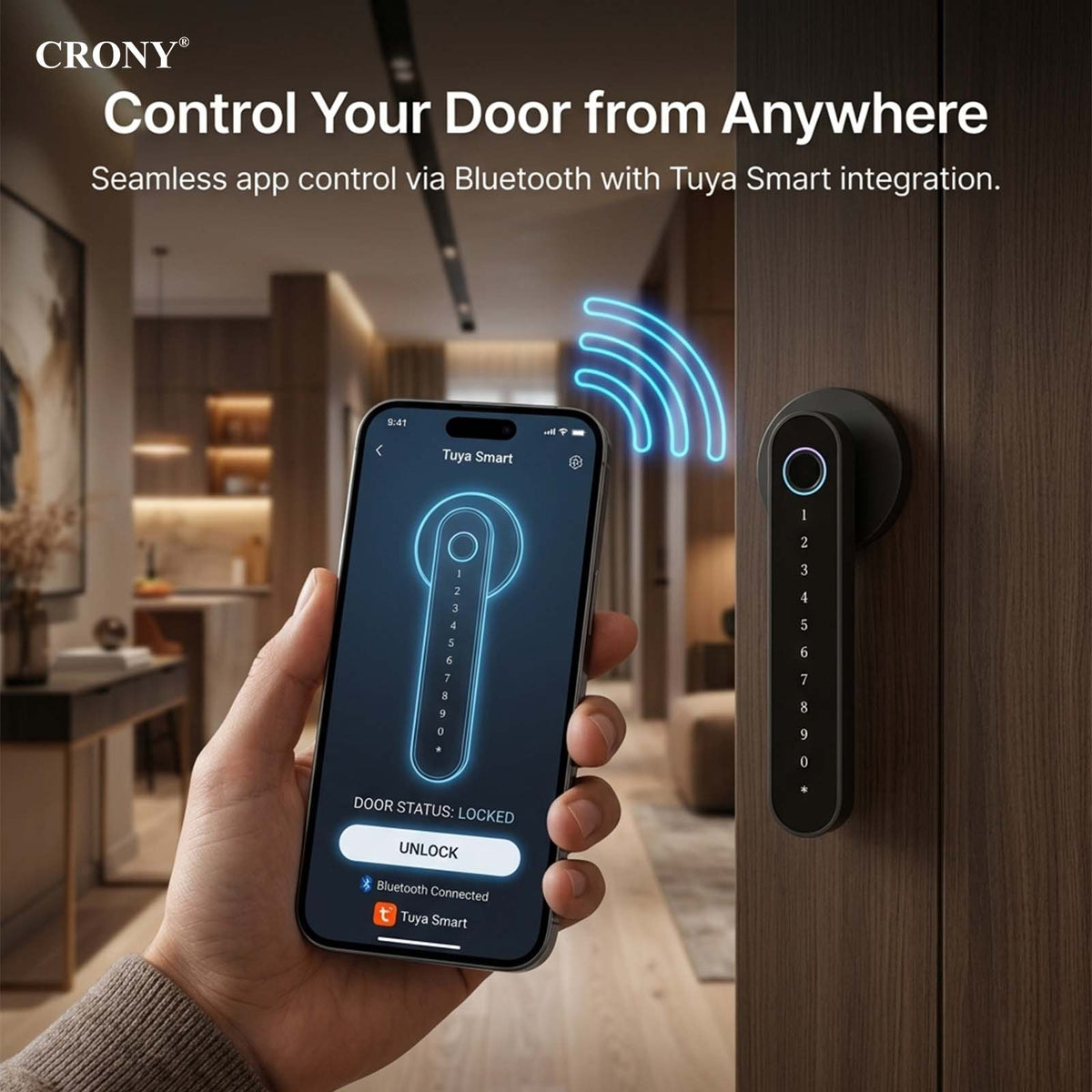 TAZEET MJ-S4-DD Bluetooth smart door lock – image 7