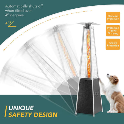 TAZEET pyramid propane patio heater with protective cover — gallery view 4