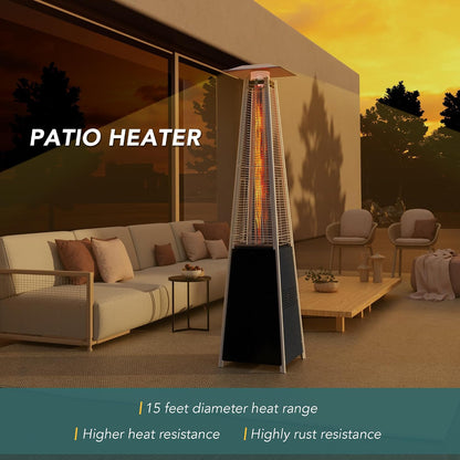 TAZEET pyramid propane patio heater with protective cover — gallery view 7