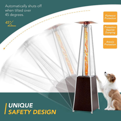 TAZEET pyramid propane patio heater with protective cover — gallery view 11