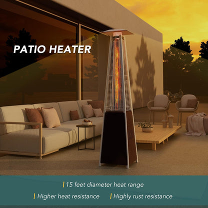 TAZEET pyramid propane patio heater with protective cover — gallery view 14