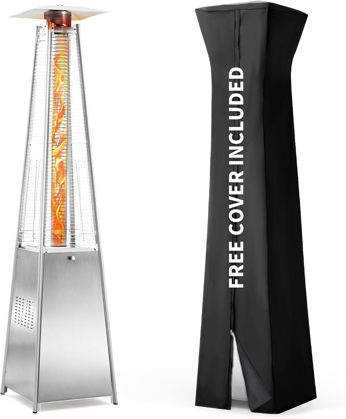 TAZEET pyramid propane patio heater with protective cover — gallery view 22