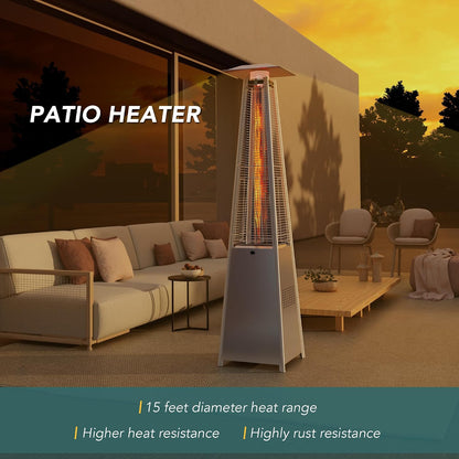 TAZEET pyramid propane patio heater with protective cover — gallery view 28