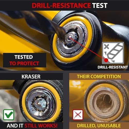 TAZEET yellow and red anti-theft tire clamp