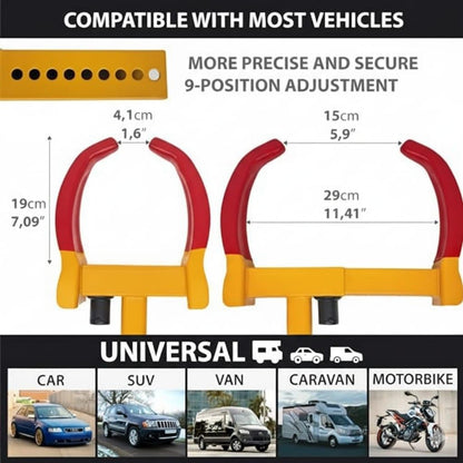 TAZEET adjustable wheel clamp locking mechanism