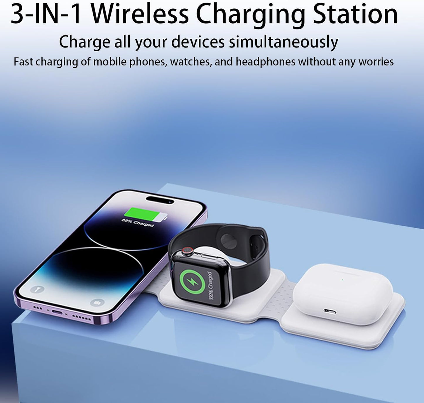 Tazeet Wireless Charger 3 - in - 1 - Tazeet.com