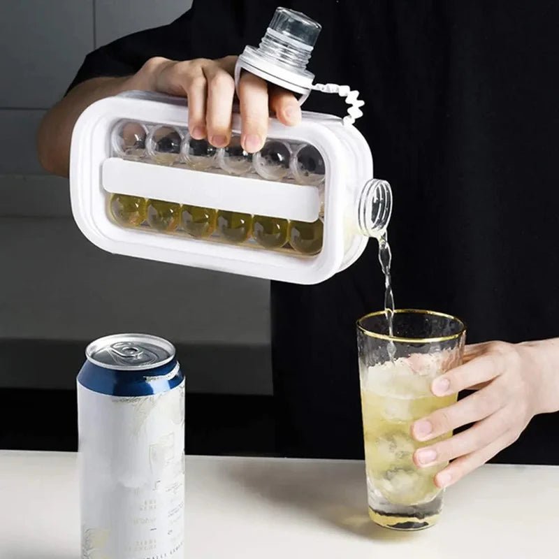 Two - in - One Ice Ball Maker and Water Bottle - Keep Your Drinks Cool and Refreshing - Tazeet.com