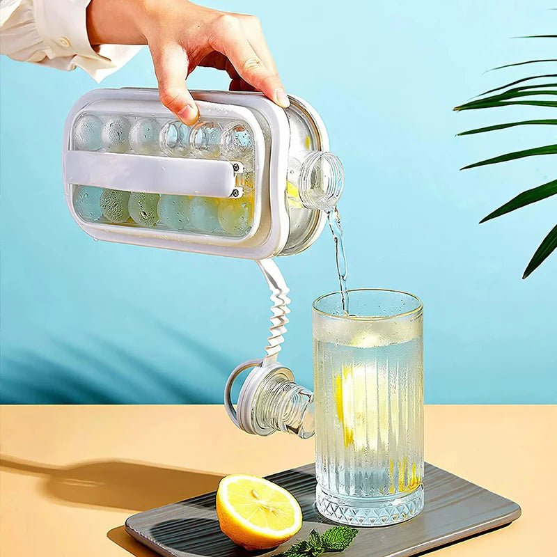 Two - in - One Ice Ball Maker and Water Bottle - Keep Your Drinks Cool and Refreshing - Tazeet.com