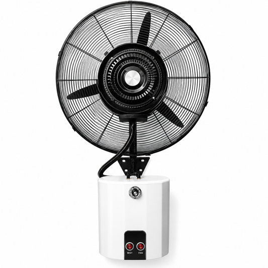 TAZEET wall-mounted misting fan with oscillating 3-speed design