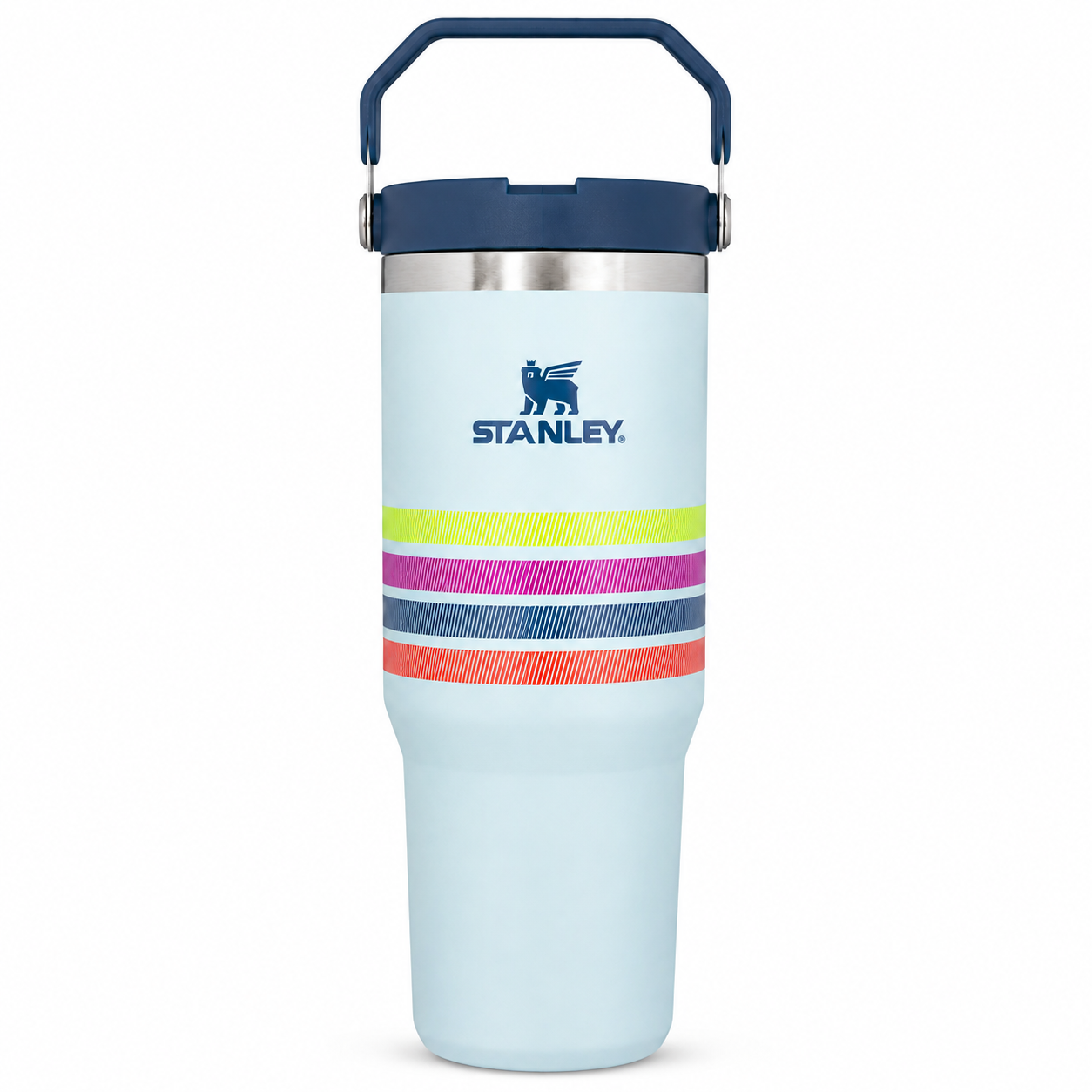 Stanley IceFlow Flip Straw Tumbler 30 oz in frost mash, stainless steel with flip-up straw and handle