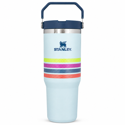 Stanley IceFlow Flip Straw Tumbler 30 oz in frost mash, stainless steel with flip-up straw and handle